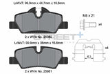 TrackDay Bremsbeläge MINI F56 JCW + GP3 (Hinterachse) PAGID Racing STREET+