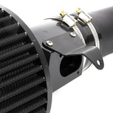 schwarzes Performance-Ansaugsystem mit offenem Sportluftfilter und Ansaugrohr für Fahrzeug-Tuning BMW m2, m3, m4 der F-8X Reihe