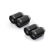 REMUS Endrohr-Set links/rechts je 2 Endrohre Ø 84 mm Carbon Race Black Chrome 004683CBR
